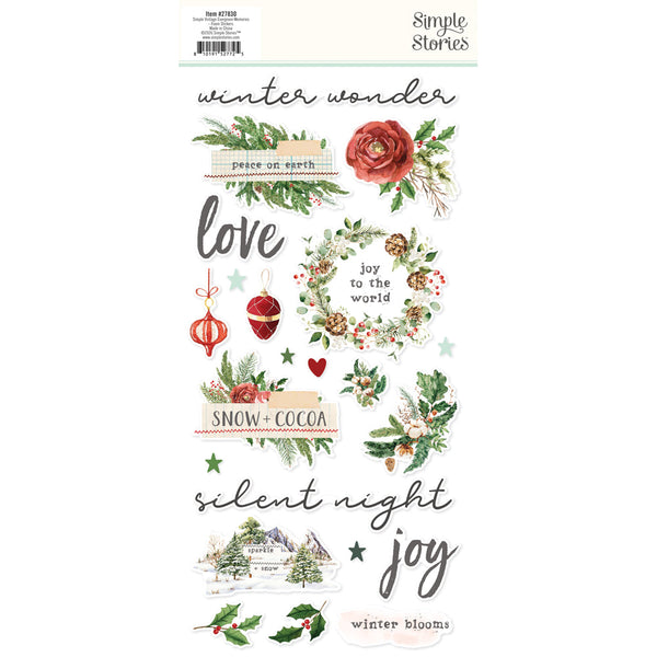 Simple Stories Simple Vintage Evergreen Memories Foam Stickers