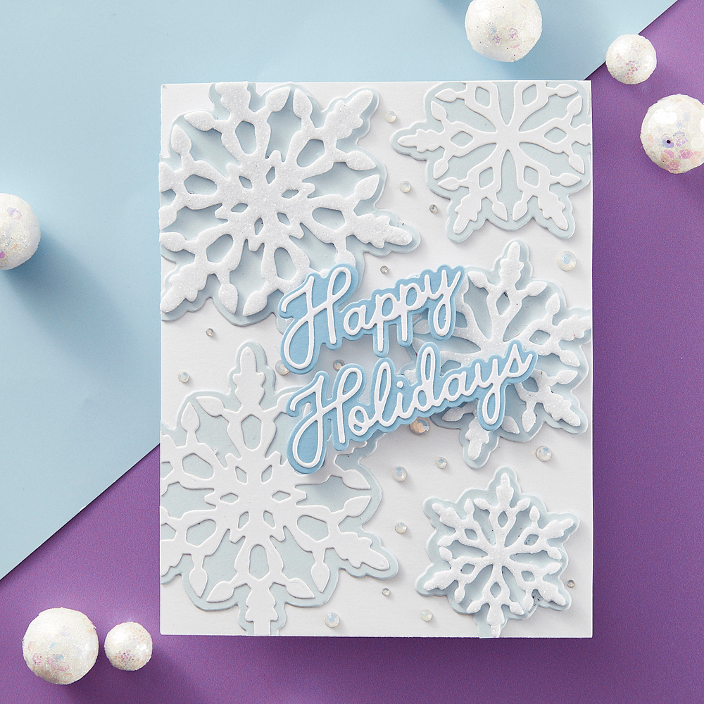 Layering Snowflakes Etched Dies by Simon Hurley