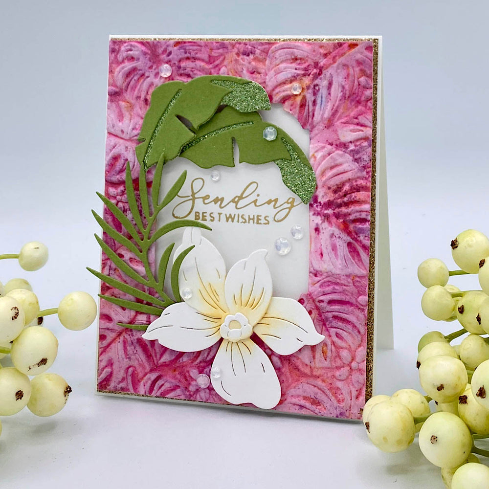 Scattered Tropics - 3D Embossing Folder of the Month