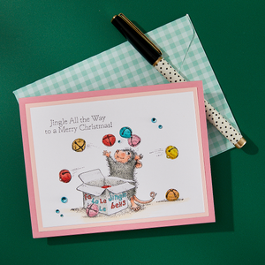Jingle Bell Wishes Cling Rubber Stamp Set