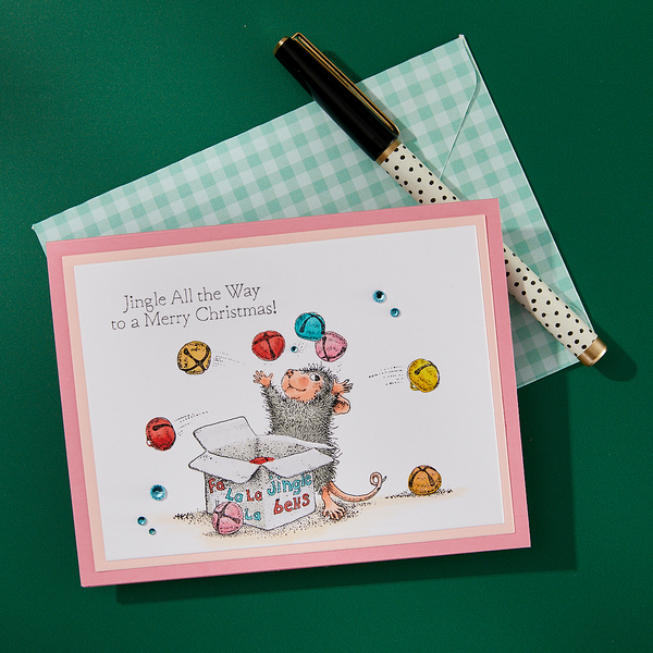 Jingle Bell Wishes Cling Rubber Stamp Set