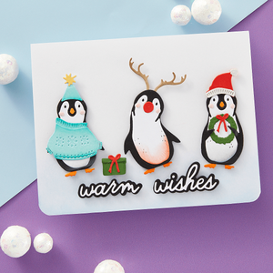 Handwritten Holiday Sentiments Etched Dies by Simon Hurley