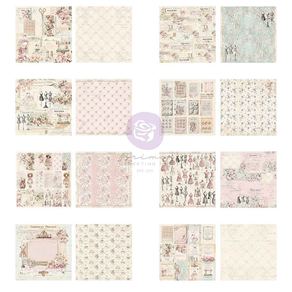 Prima Buttons & Keepsakes by Frank Garcia 12 x 12" Paper Pad