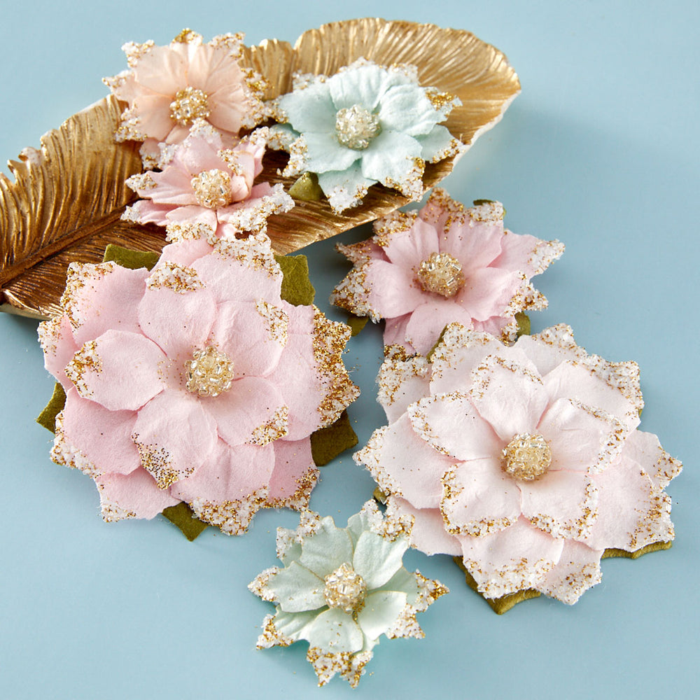 Prima Christmas Blush by Frank Garcia Warm & Cozy Dimensional Flowers