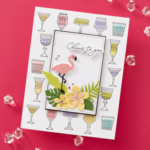 Layered Classy Glasses Press Plate & Stencil Bundle