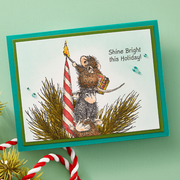 Holiday Glow Cling Rubber Stamp Set