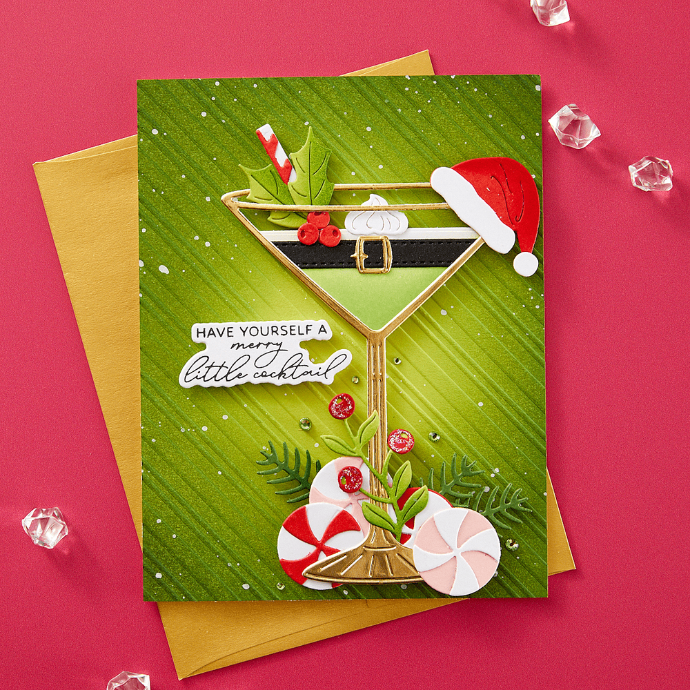 Christmas Cocktails Etched Dies