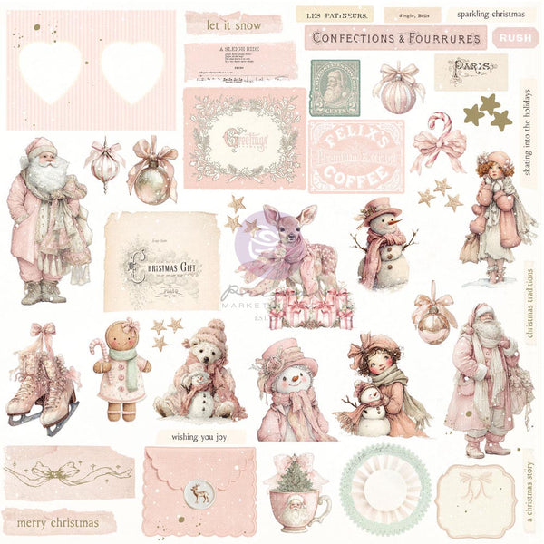 Prima Christmas Blush by Frank Garcia Frosty Memories Ephemera