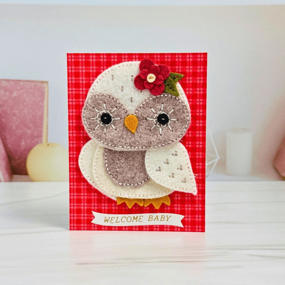 Felt Snowy Owl Etched Dies by Nichol Spohr