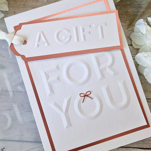 Beveled A Gift for You A2 Cardfront 3D Embossing Folder