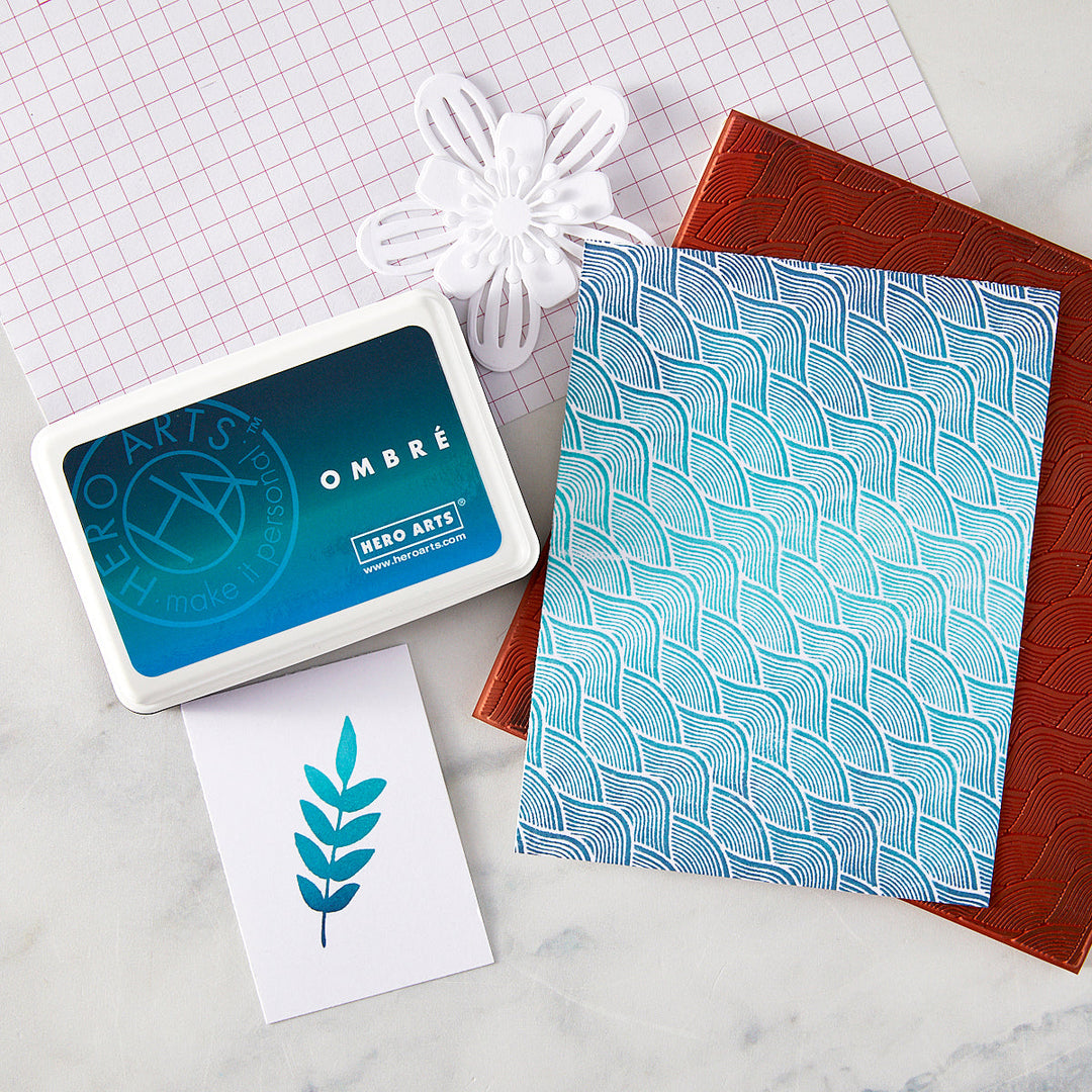Ombré Tide Pool to Navy Ink Pad