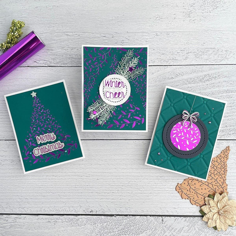 Glimmer Hot Foil Roll - Fuchsia Flower
