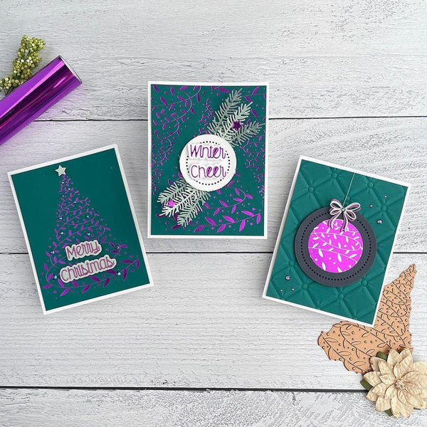 Glimmer Hot Foil Roll - Fuchsia Flower