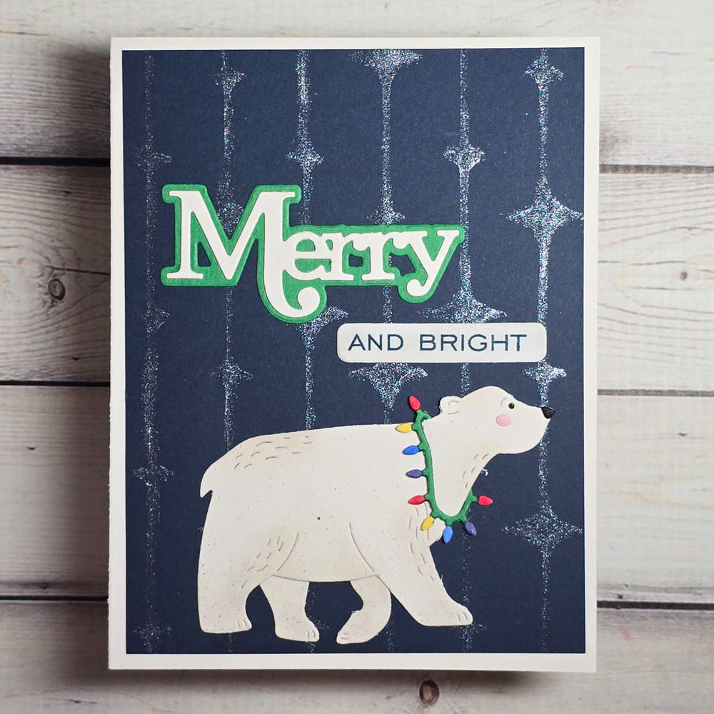 Merry Sentiments Clear Stamp & Die Set by Lisa Horton