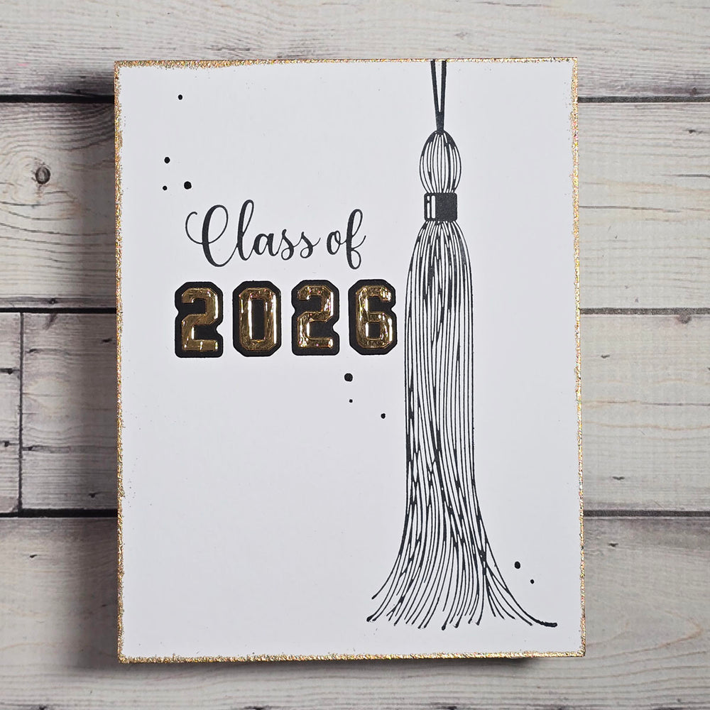 Classic Mouse Graduation Sentiments Press + Foil Plate & Die Set