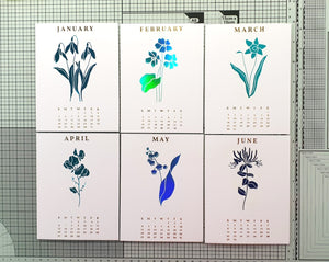 2025 DIY Calendar Press Plates from the Florals Through the Year Collection