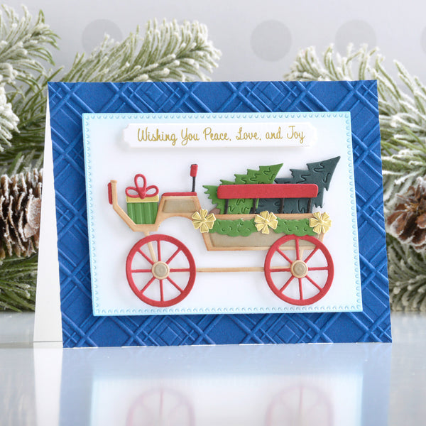 Country Christmas Banner & Sentiments Press + Foil Plate & Die Set by Annie Williams