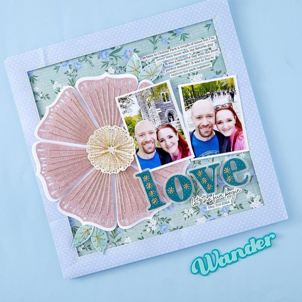 Stitched Petal Bloom Etched Dies from the Storytelling by Spellbinders Scrapbooking Collection