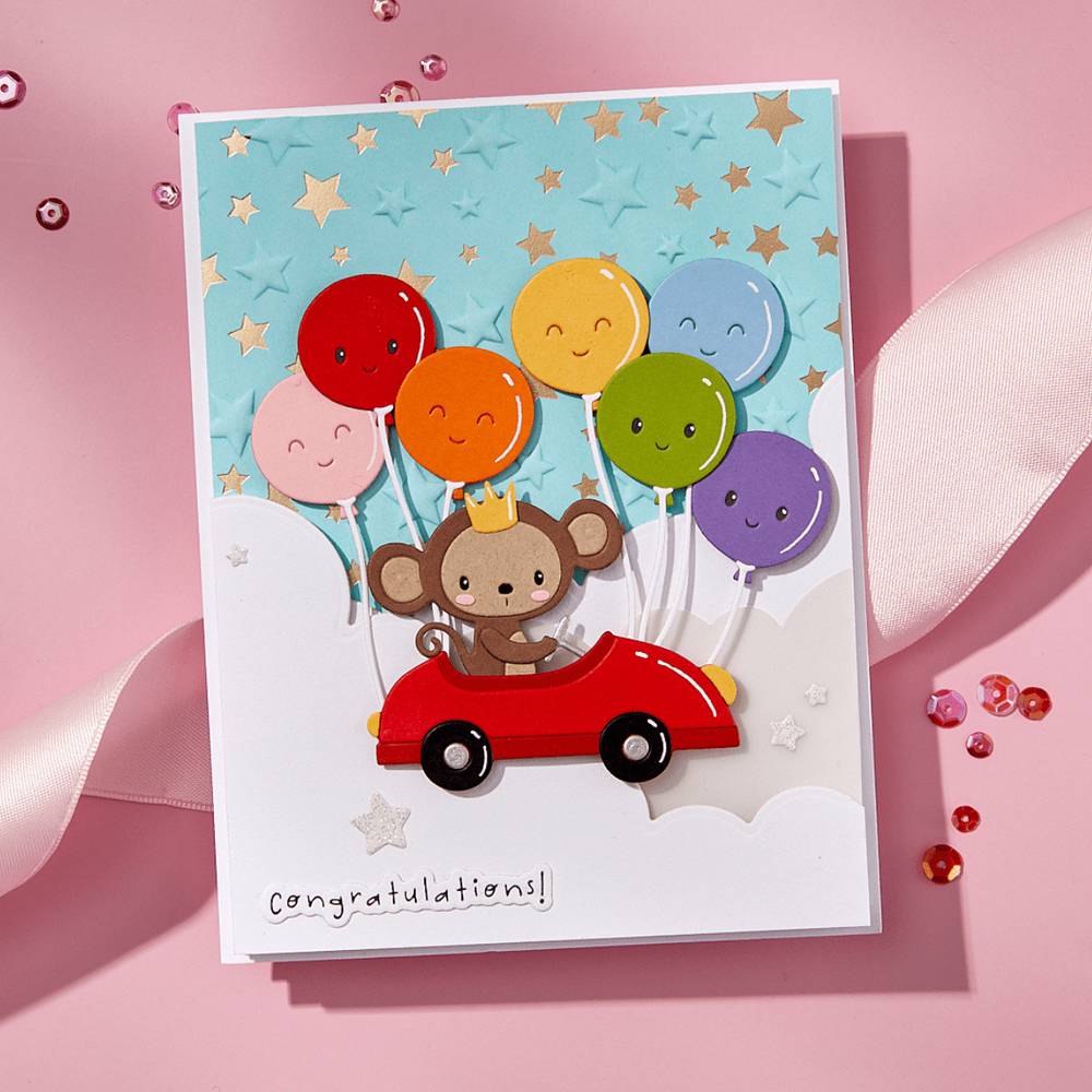 Wishing Stars 3D Embossing Folder