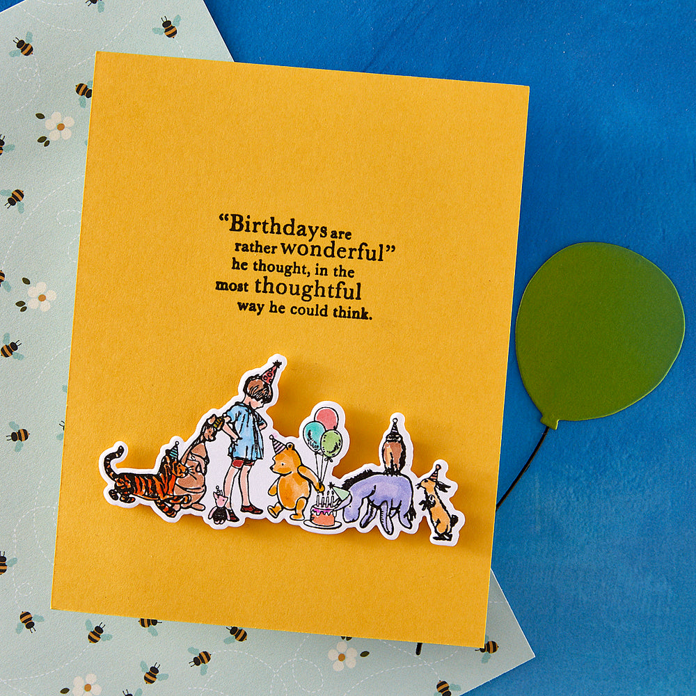 A Very Happy Birthday Sentiments Press Plate & Die Set