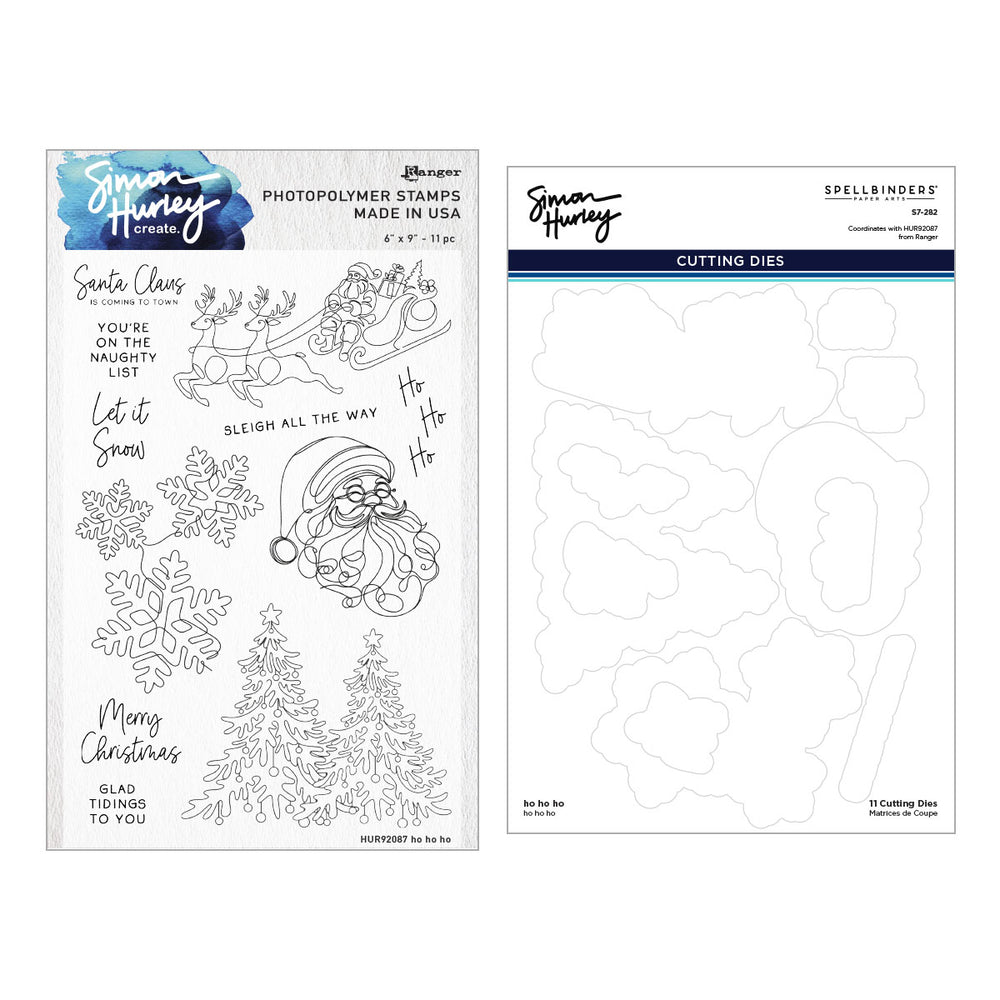 Ho Ho Ho Stamp and Die Bundle by Simon Hurley
