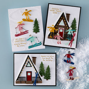 Ski Lodge Etched Dies by Simon Hurley