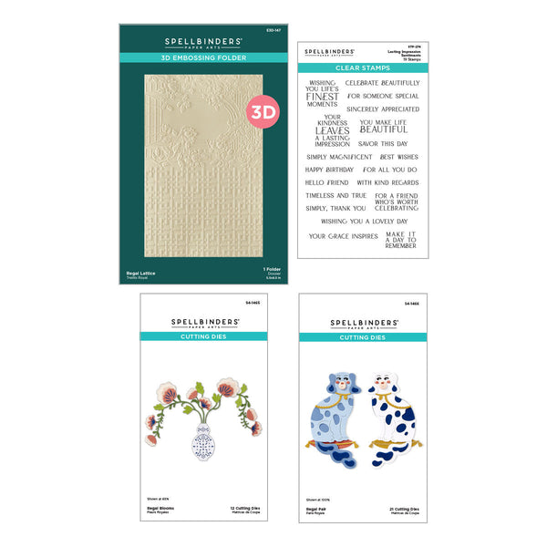 Regal Reflections Dies, 3D Folder and Stamp Bundle