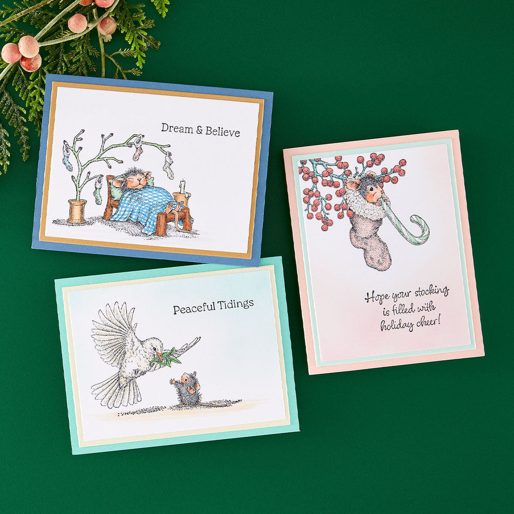 House-Mouse Holiday Dreams Cling Rubber Stamp Set