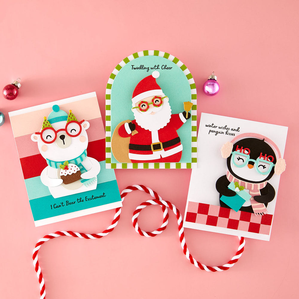 Spectacular Santa Etched Dies
