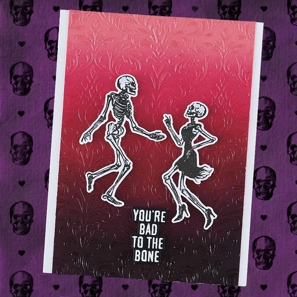 Bad to the Bone Etched Dies for Coordinating Stamp Set by Simon Hurley