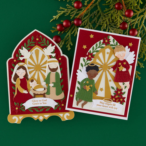 Nativity Blessings Etched Dies by Bibi Cameron