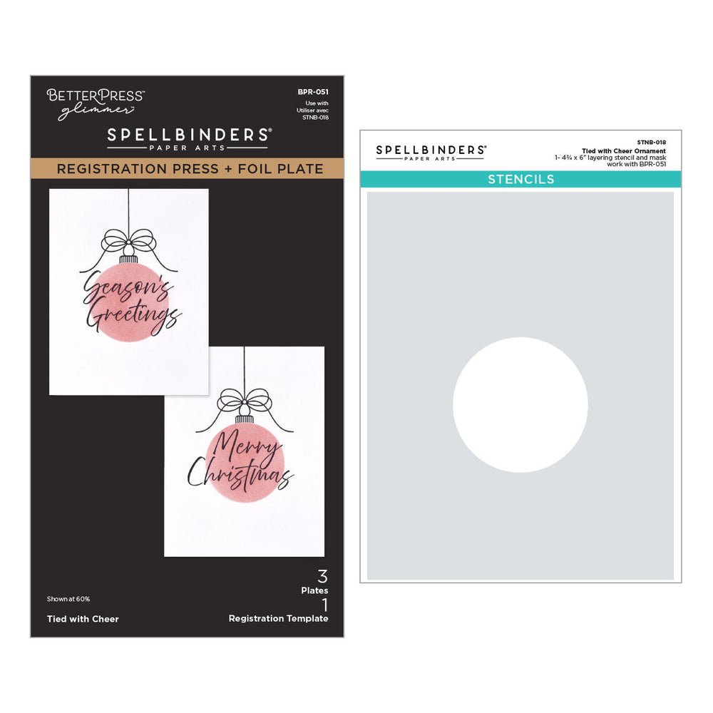 Tied with Cheer Press + Foil Plate & Stencil Bundle