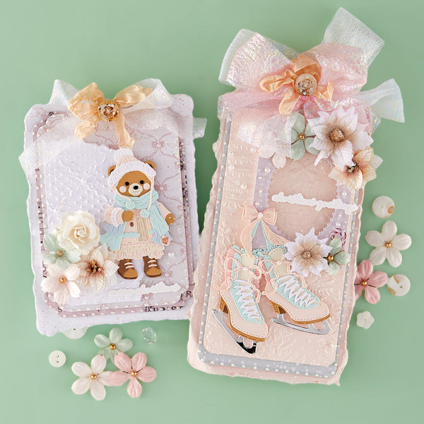 Christmas Blush Sentiments Press + Foil Plate & Die Set by Frank Garcia