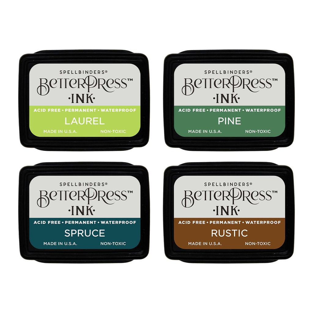 Woodlands BetterPress Ink Mini Set - 4 Pack | Spellbinders – Hero Arts
