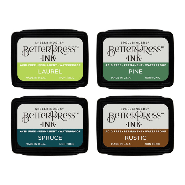 Woodlands BetterPress Ink Mini Set - 4 Pack | Spellbinders – Hero Arts