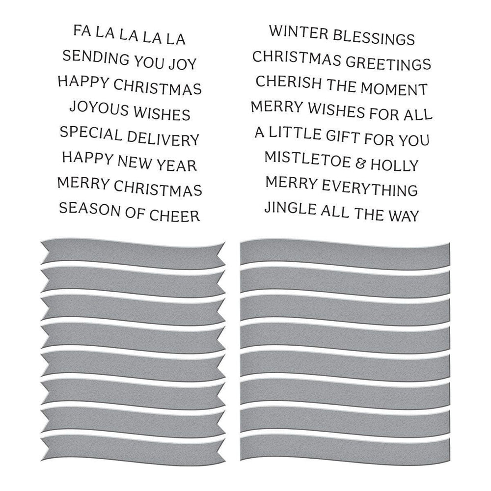Mistletoe Greetings Press Plate & Die Set