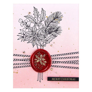 Sealed Poinsettia Stems Press Plate & Die Set
