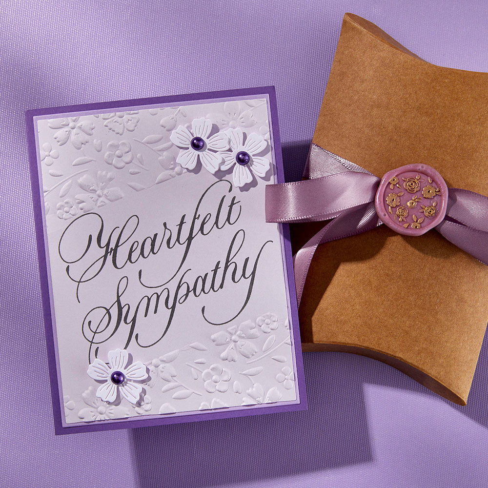 Copperplate Heartfelt Sympathy BetterPress Plate by Paul Antonio
