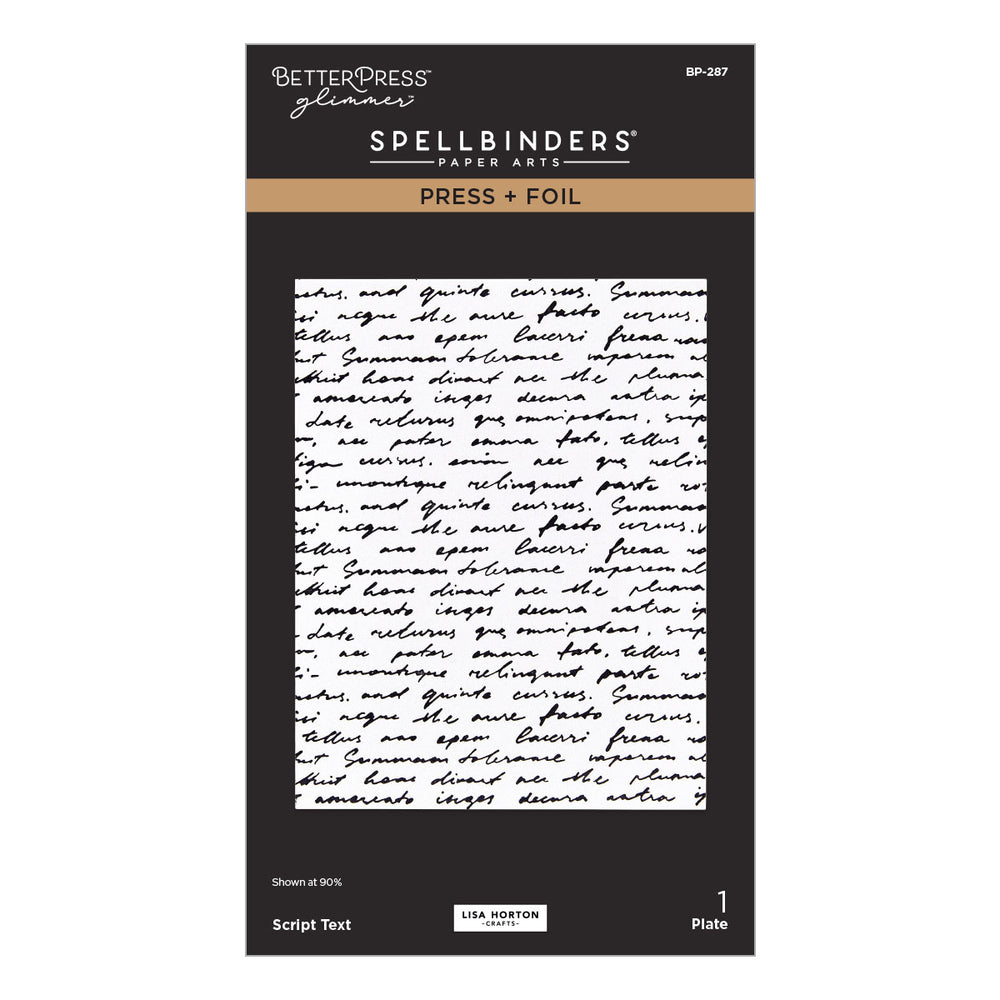 Script Text BetterPress Plate by Lisa Horton