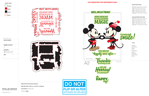Classic Mouse Happy Sentiments Press + Foil Plate & Die Set