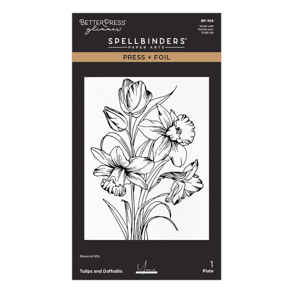 Tulips and Daffodils Press + Foil Plate by Yana Smakula