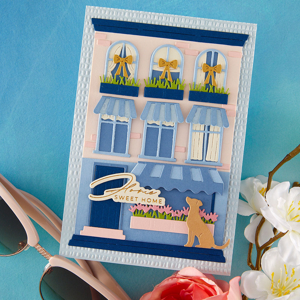 Everyday Windows, Curtains and Flower Boxes Etched Dies by Yana Smakula