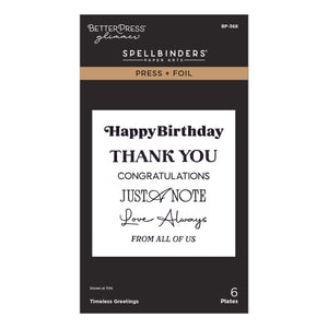 Timeless Greetings Press + Foil Plates