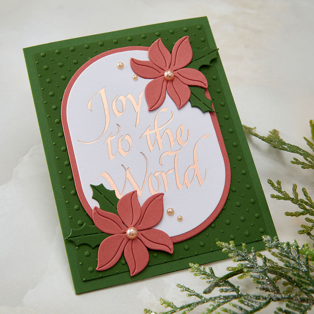 Upright Italic Holiday Sentiments Press + Foil Bundle by Paul Antonio