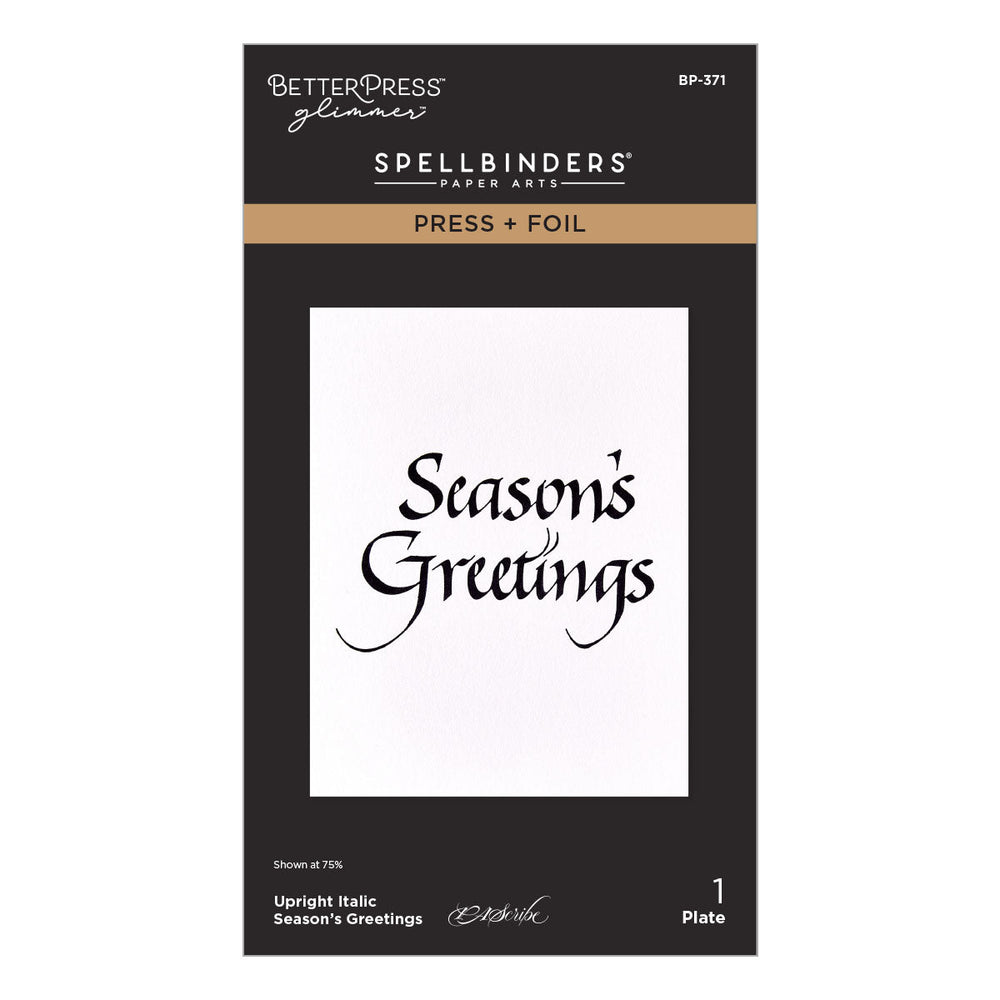 Upright Italic Holiday Sentiments Press + Foil Bundle by Paul Antonio