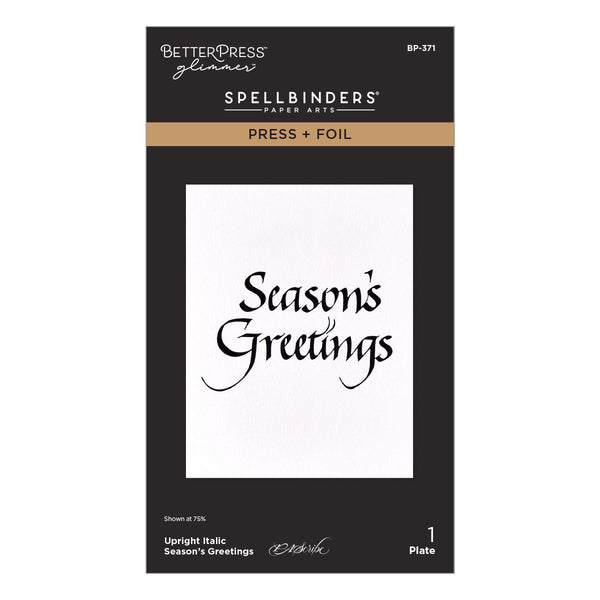 Upright Italic Holiday Sentiments Press + Foil Bundle by Paul Antonio