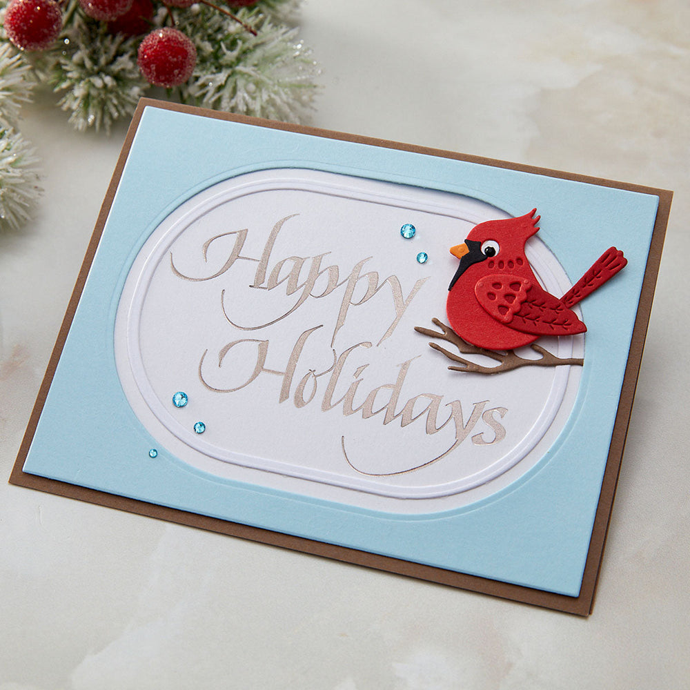 Upright Italic Holiday Sentiments Press + Foil Bundle by Paul Antonio