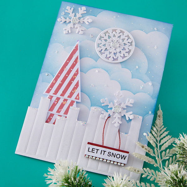 Snowflake Kisses Sentiments Press + Foil Plate & Die Set by Lisa Horton