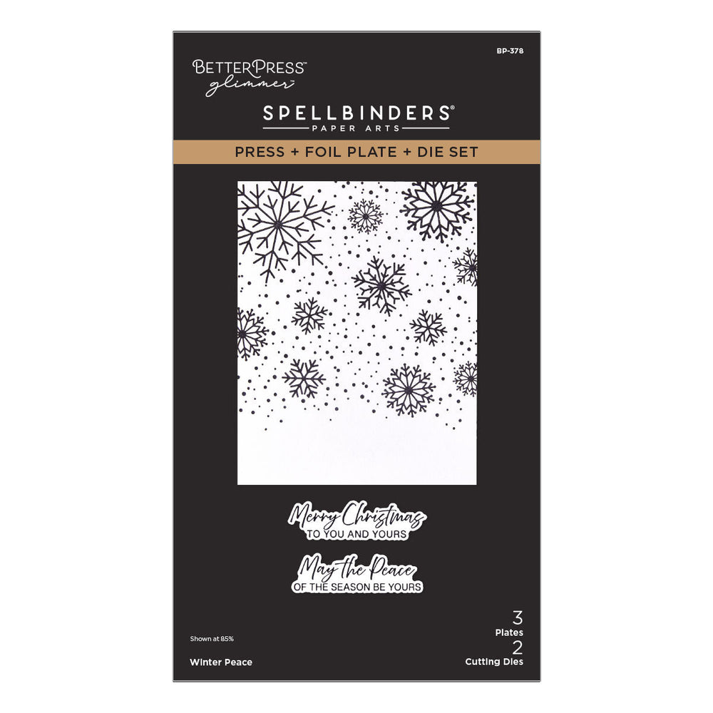 Winter Peace Press + Foil Plate & Die Set