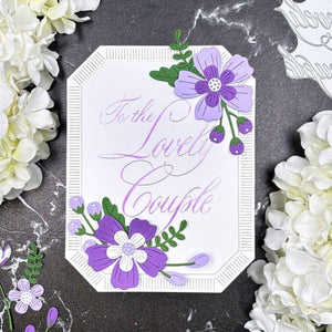 Copperplate To the Lovely Couple BetterPress Plate from the Copperplate On Your Wedding Day Collection by Paul Antonio